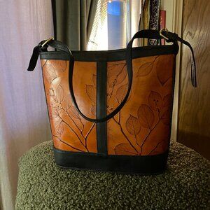 CC Whiting luxury bag Collection soho handmade 100% leather leaves natural look